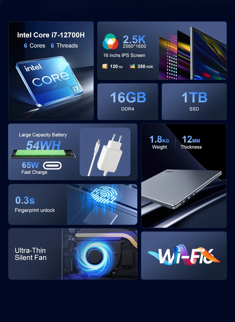Ninkear N16 Pro laptop – Csatlakozók