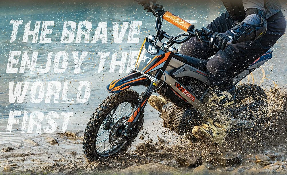 Motocicletă electrică Kukirin X1, motor de 1000W, baterie de 48V 20.8Ah, anvelope față de 14 inch și spate de 12 inch, viteză maximă de 50km/h, autonomie de 40km, frâne hidraulice față și spate, amortizare hidraulică a șocurilor