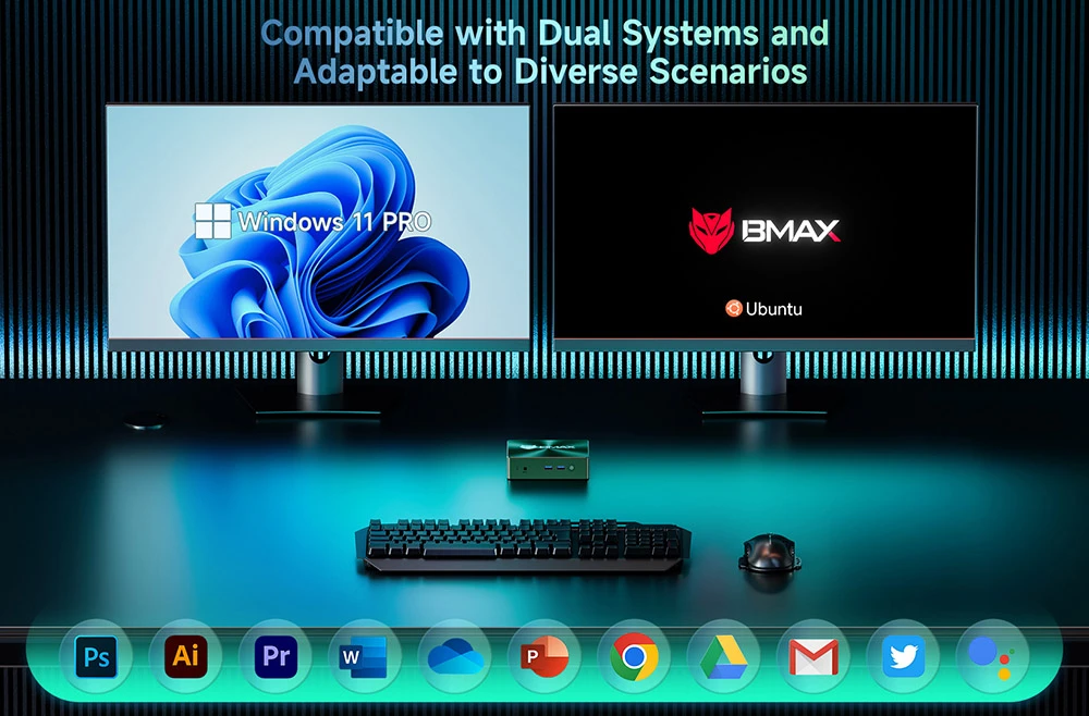 BMAX B6 Turbo Mini PC, Intel Core i5-8257U 4 Cores Up to 3.9GHz, 16GB DDR4 RAM 512GB SSD, HDMI + DP Dual 4K Display, 4USB 3.0 11000Mbps RJ45 1*3.5mm Audio, WiFi 6 Bluetooth 5.0