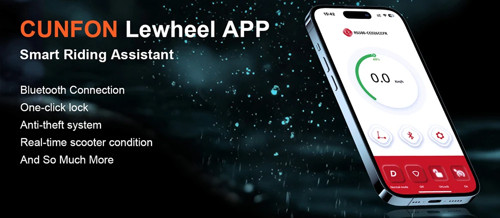 CUNFON RS500 Electric Scooter, 500W Motor, 36V 13Ah Battery, 56km Range, 40km/h Max Speed, 9.5-Inch Tires, 15° Climbing Angle, Front & Rear Disc Brakes, 100kg Load