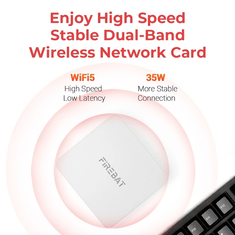 FIREBAT R2 Mini PC, AMD Ryzen 5 3500U 4 Cores Max 3.7GHz, 16GB RAM 512GB SSD, 2*HDMI Dual 4K Display, WiFi 5 Bluetooth 4.2, 1*USB-C, 2*USB3.2, 2*USB2.0, 1*RJ45, 1*Audio Jack