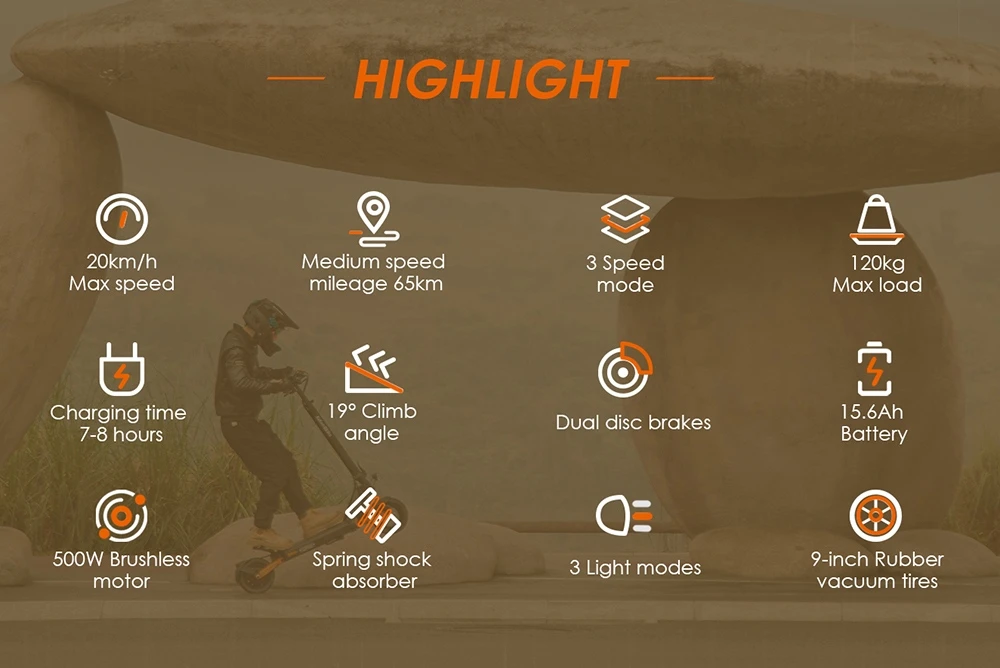 KuKirin G2 Pro ABE Electric Scooter, 500W Motor, 48V 15.6Ah Battery, 9-Inch Vacuum Tires, 20km/h Max Speed, 65km Range, Dual Disc Brakes, 19° Climbing Angle, IP54 Waterproof, 120kg Load