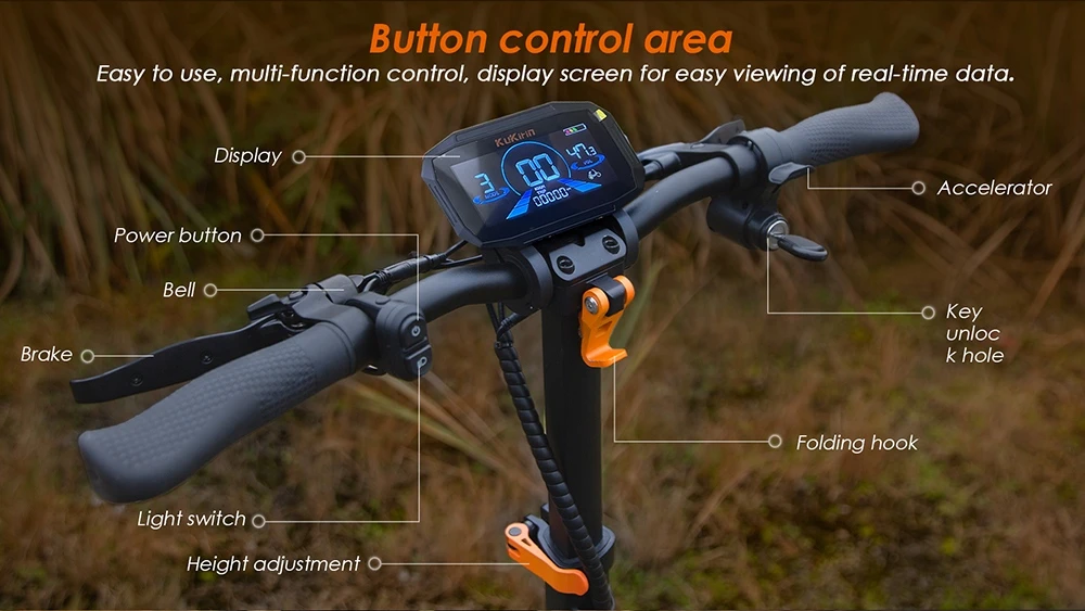 KuKirin G2 Pro ABE Electric Scooter, 500W Motor, 48V 15.6Ah Battery, 9-Inch Vacuum Tires, 20km/h Max Speed, 65km Range, Dual Disc Brakes, 19° Climbing Angle, IP54 Waterproof, 120kg Load