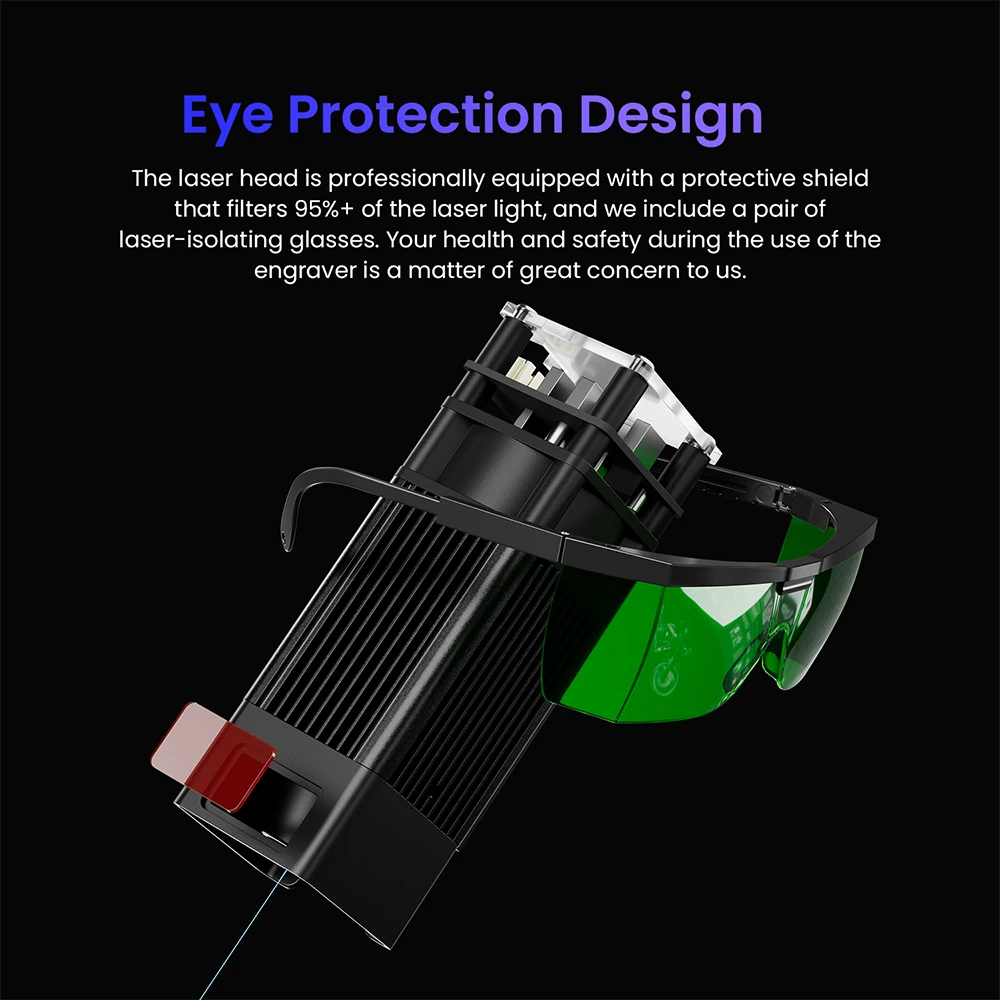 Graveur laser LONGER Ray5 Mini 5,5 W, point laser 0,08 × 0,08 mm, vitesse 12&nbsp;000 mm/min, zone de travail 130 × 130 mm, profondeur de coupe 8 mm, contrôle Wi-Fi/USB/application, compatible avec le bois, l'acrylique, le cuir, le métal et la céramique.
