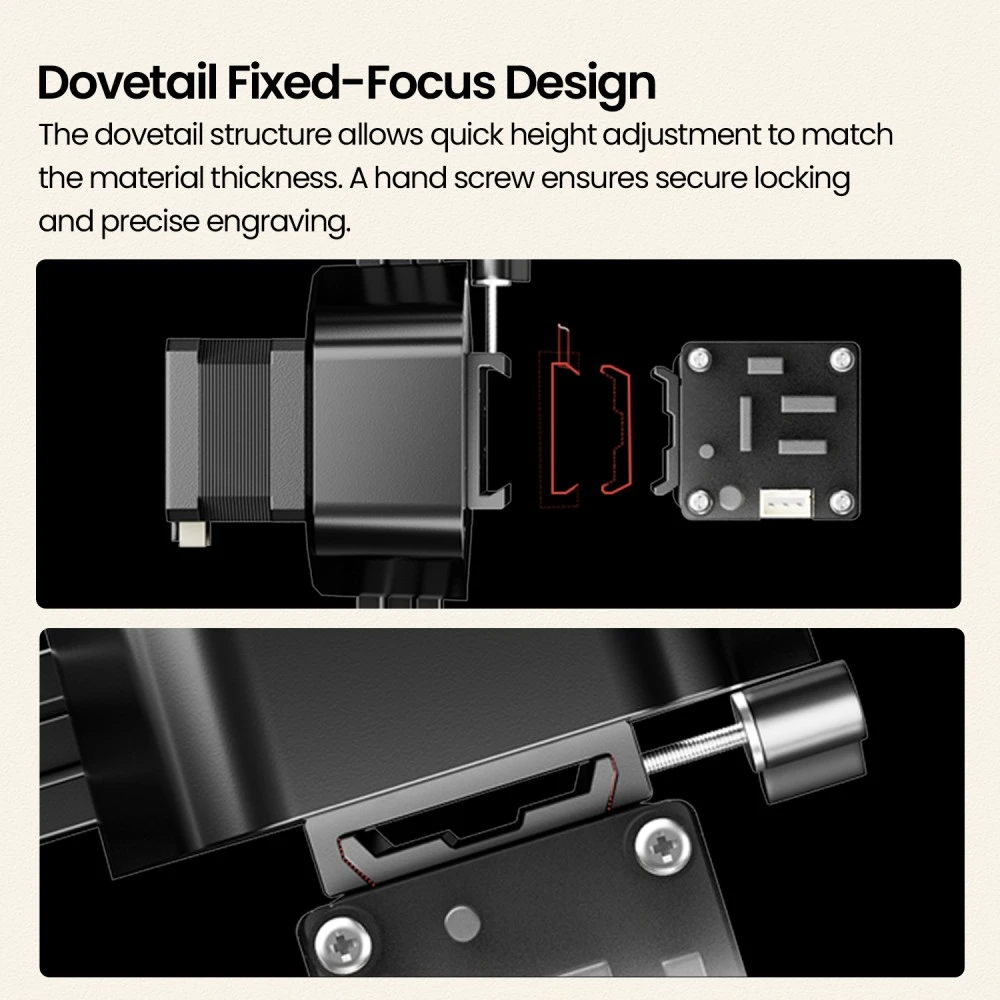 Graveur laser LONGER Ray5 MiniS 10W, boîtier fermé, classe de sécurité 1, précision de 0,1 mm, vitesse de 12 000 mm/min, zone de travail de 130 × 120 mm, profondeur de coupe de 20 mm, contrôle Wi-Fi/USB/application, compatible avec le bois, l'acrylique, le cuir, le métal et la céramique.