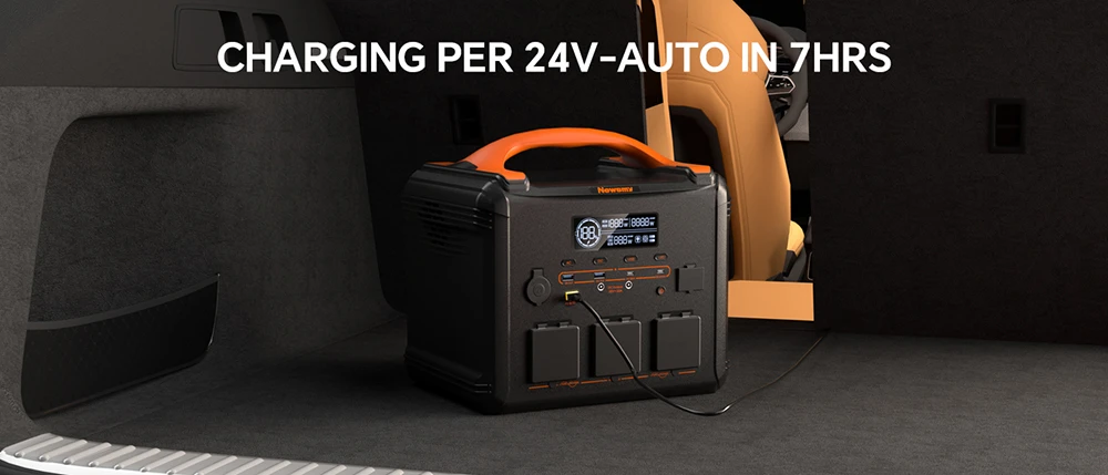 Station d'alimentation portable NEWSMY S1210 2000 W, puissance de crête de 3000 W, batterie LiMnFePO₄ de 1102,5 Wh, charge rapide CA de 1300 W, générateur solaire MPPT, 3 sorties CA, USB-C et CC pour l'alimentation de secours à domicile, le camping et les installations hors réseau.