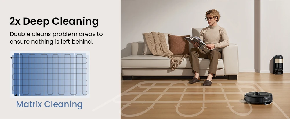 Proscenic Q20 Plus Robot Vacuum and Mop, 10000Pa Powerful Suction, Self-Emptying Base, LiDAR Navigation, 200-Min Runtime, 2-in-1 Dustbin & Water Tank, Smart Mapping for Carpet & Pet Hair