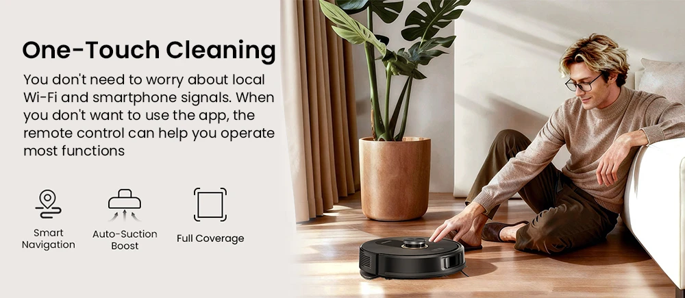 Proscenic Q20 Plus Robot Vacuum and Mop, 10000Pa Powerful Suction, Self-Emptying Base, LiDAR Navigation, 200-Min Runtime, 2-in-1 Dustbin & Water Tank, Smart Mapping for Carpet & Pet Hair