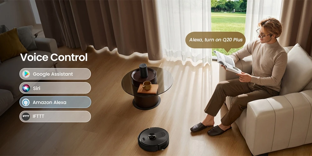 Proscenic Q20 Plus Robot Vacuum and Mop, 10000Pa Powerful Suction, Self-Emptying Base, LiDAR Navigation, 200-Min Runtime, 2-in-1 Dustbin & Water Tank, Smart Mapping for Carpet & Pet Hair