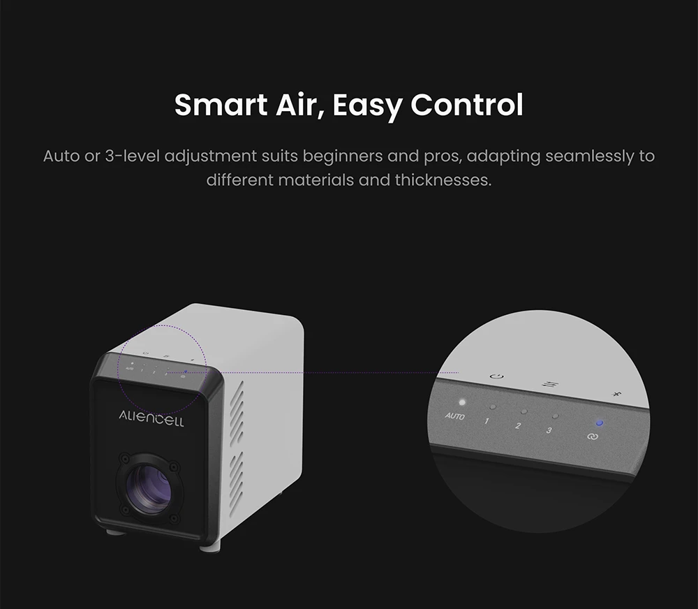 Aliencell Air Assist Pro, High-Pressure 14.5 psi, 40 L/min Airflow, Quiet 55 dB, Durable Metal Piston, 3 Adjustable Gears