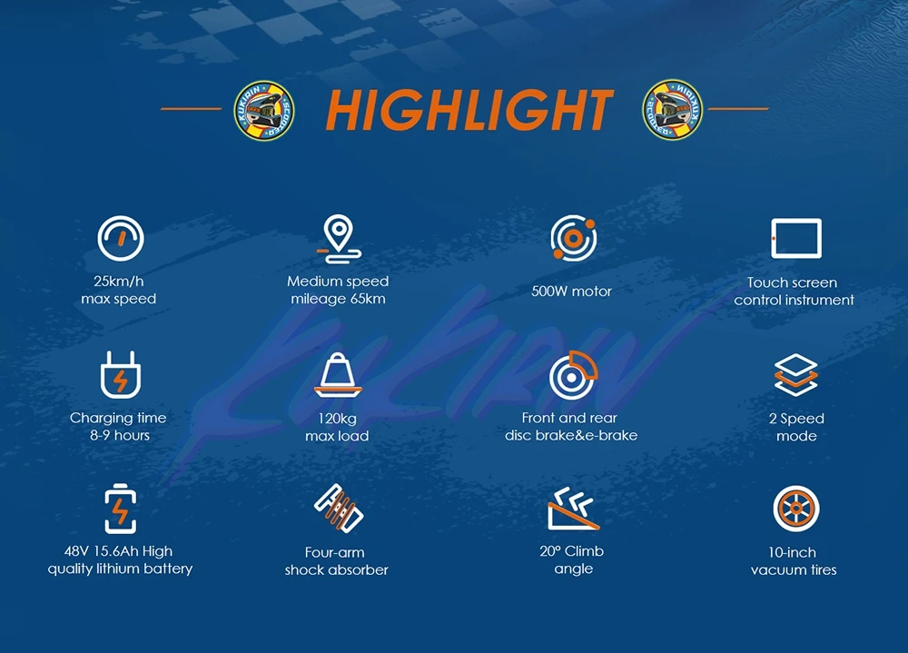 Trotinetă electrică KuKirin G2, motor de 500W, baterie de 48V 15.6Ah, viteză maximă de 25km/h, autonomie de 65km, anvelope tubeless de 10 inch, frâne cu disc dublu, unghi de urcare de 20°, rezistență la apă IPX4, sarcină maximă de 120kg