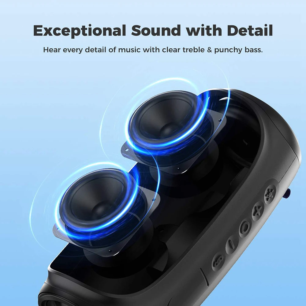 SOUNARC XR3 hordozható Bluetooth hangszóró RGB fényekkel