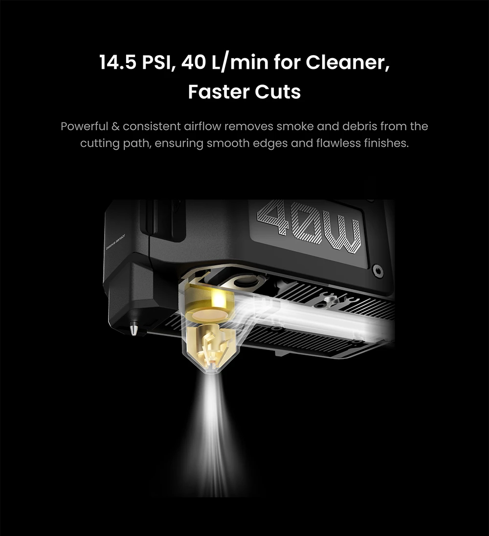 Aliencell Air Assist Pro, High-Pressure 14.5 psi, 40 L/min Airflow, Quiet 55 dB, Durable Metal Piston, 3 Adjustable Gears