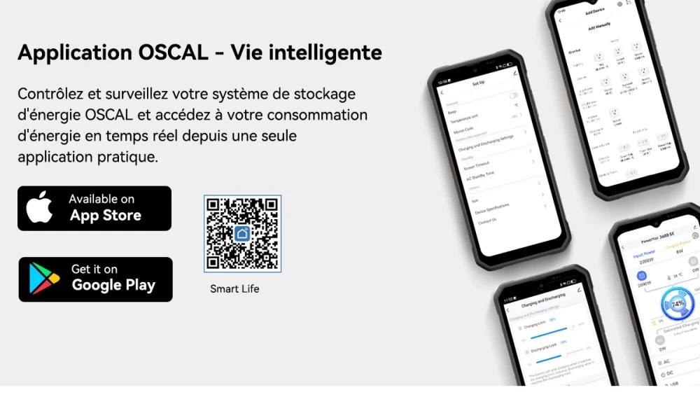 Oscal PowerMax 3600SE Station d’énergie portable, batterie LiFePO4 3600Wh, sortie sinusoïdale pure 3600W, pic 4500W, 6 modes LED, USB-C 100W, commande app, recharge rapide, générateur solaire pour secours, camping, camping-car – prise EU