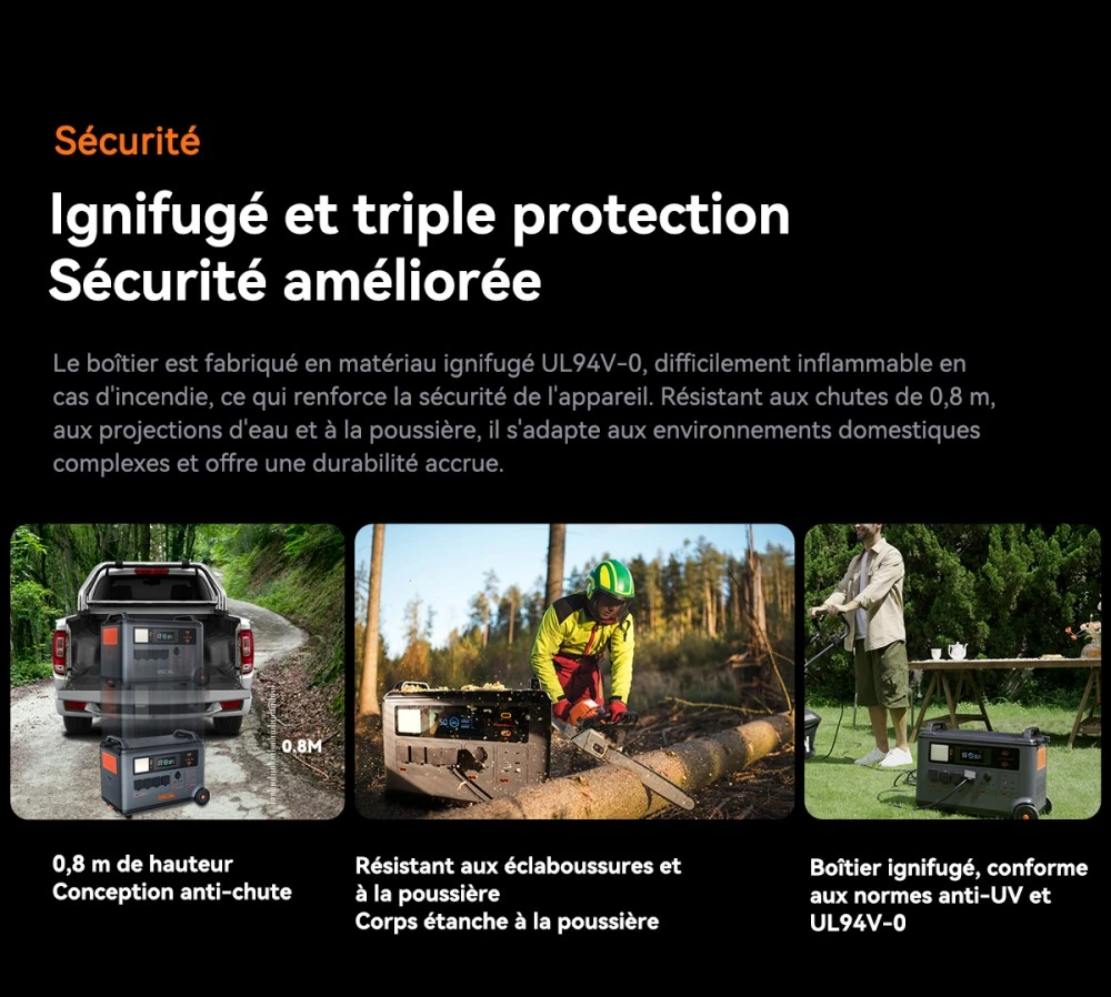 Oscal PowerMax 3600SE Station d’énergie portable, batterie LiFePO4 3600Wh, sortie sinusoïdale pure 3600W, pic 4500W, 6 modes LED, USB-C 100W, commande app, recharge rapide, générateur solaire pour secours, camping, camping-car – prise EU