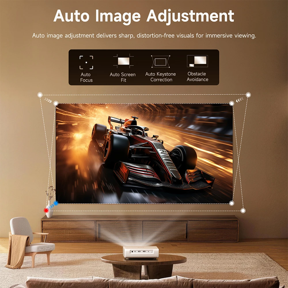 ETOE Dolphin 2 Projector, RGB Laser 1080P FHD, Google TV, 800 ANSI Lumens, 110% BT.2020 Color Gamut, Auto Keystone & Focus, 2H Battery Life, Dolby Audio, WiFi Bluetooth, HDMI 2.1 USB-C, 40–120 Inch Projection