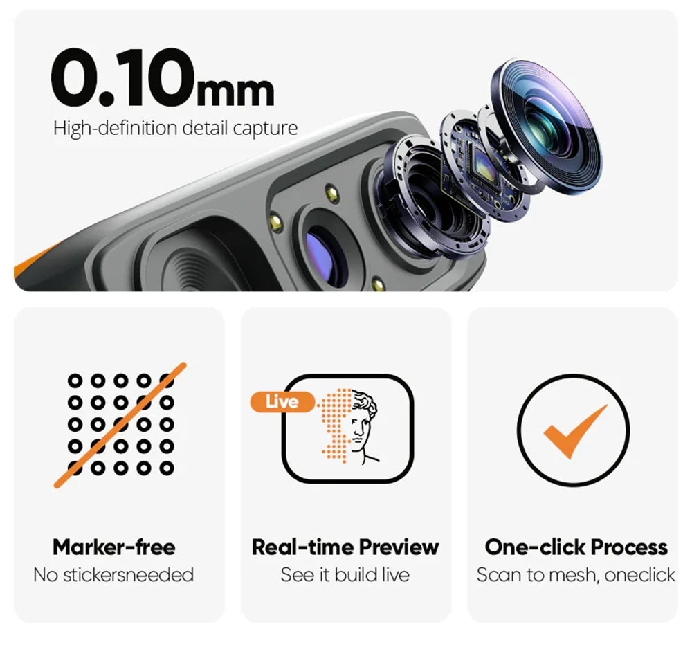 3DMakerpro Fox 3D szkenner és a szkennelt modell a számítógépen