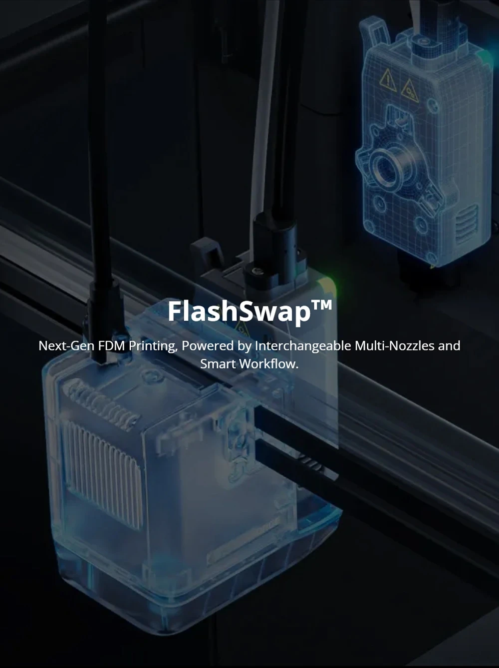 Flashforge Creator 5 3D Printer, 4 Independent Toolheads, 256×256×256mm Build Volume, 600mm/s Travel Speed, Auto Leveling, 320°C Nozzle, Multi-Color Multi-Material Printing, WiFi Remote Monitoring, PEI Flexible Plate