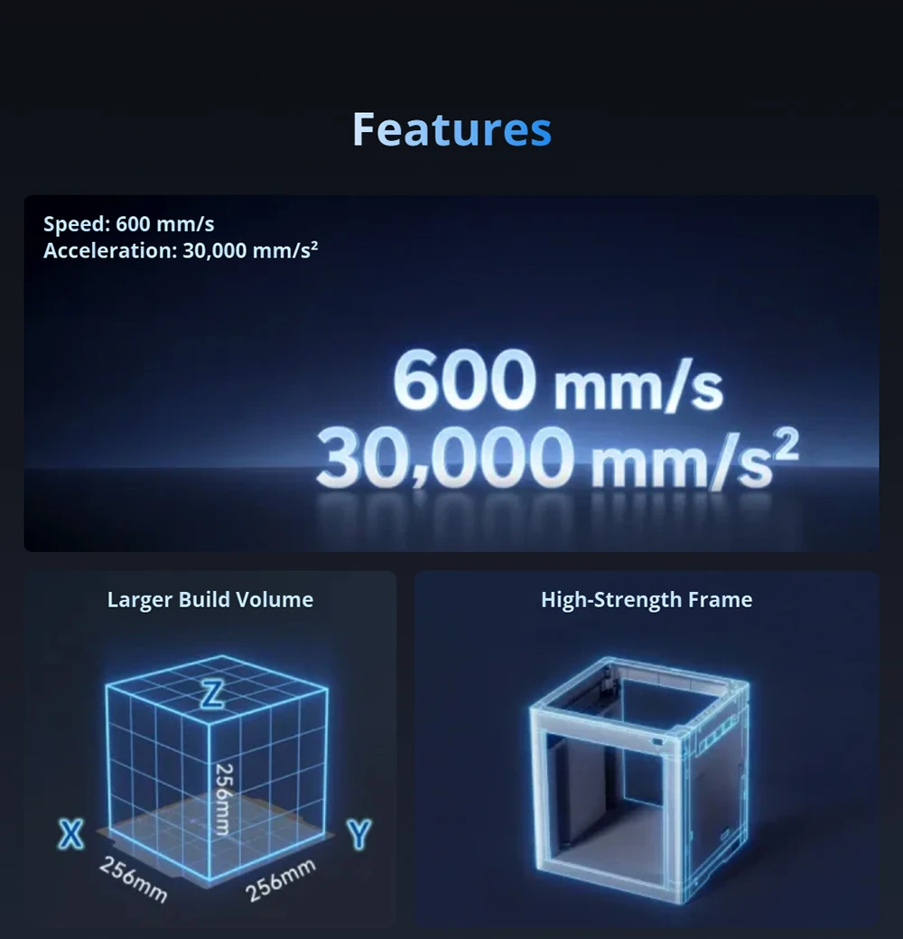 Flashforge Creator 5 3D Printer, 4 Independent Toolheads, 256×256×256mm Build Volume, 600mm/s Travel Speed, Auto Leveling, 320°C Nozzle, Multi-Color Multi-Material Printing, WiFi Remote Monitoring, PEI Flexible Plate