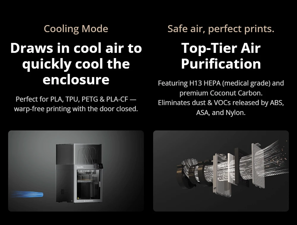 Flashforge Creator 5 Pro 3D Printer, 4 Independent Toolheads, 600mm/s Travel Speed, 256×256×256mm Build Volume, 320°C Extruder, Heated Chamber, HEPA13 Air Filtration, Auto Leveling, WiFi Remote Monitoring