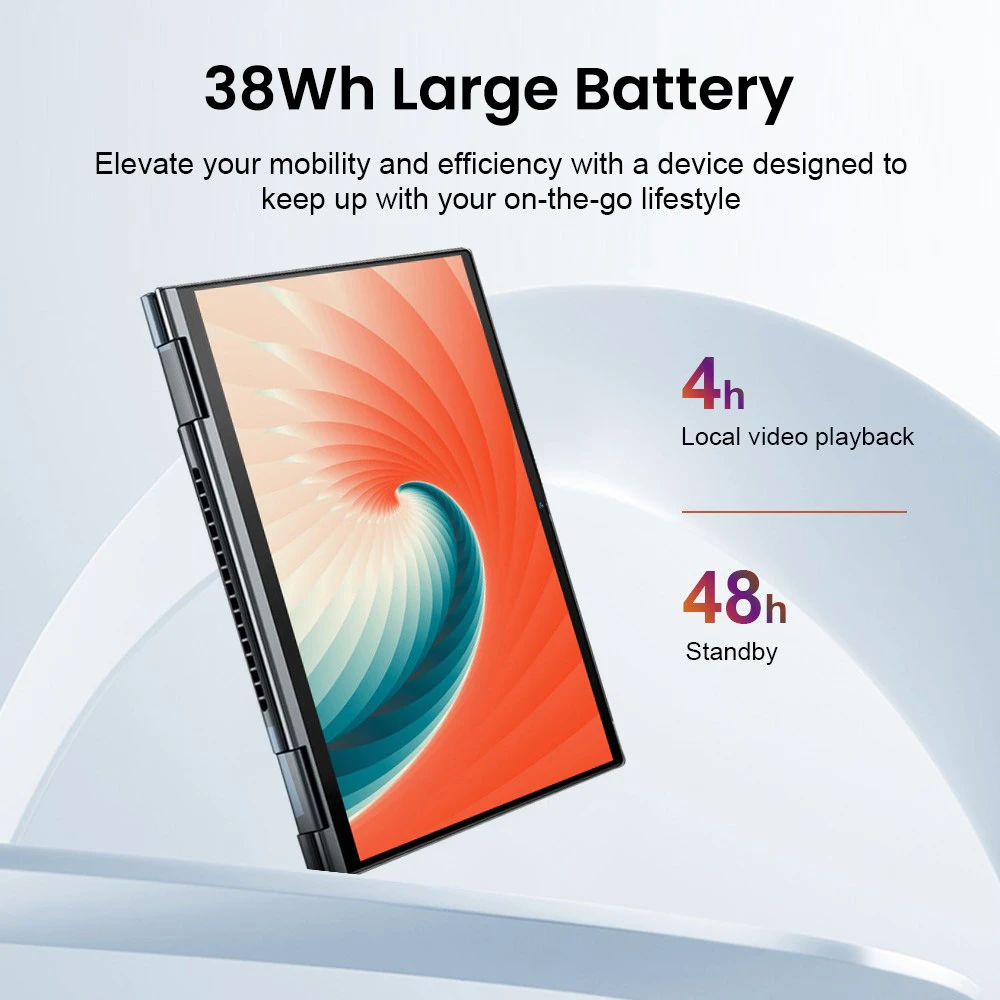 Ninkear YBOOK 15 Laptop, 15.6 inch 1920×1080 FHD IPS Touchscreen, AMD Ryzen 3 3250U, 8GB DDR4 RAM 512GB SSD, 360° Convertible, WiFi 5 Bluetooth 5.0, 5000mAh Battery, 1*Type-C, 1*USB3.0, 2*USB2.0, 1*HDMI, 1*RJ45, 1*Audio Jack