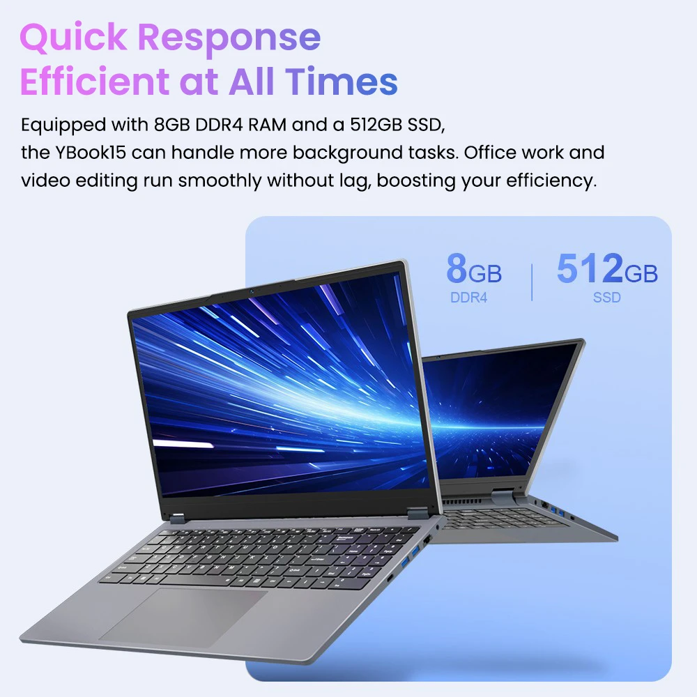 Ninkear YBOOK 15 Laptop, 15.6 inch 1920×1080 FHD IPS Touchscreen, AMD Ryzen 3 3250U, 8GB DDR4 RAM 512GB SSD, 360° Convertible, WiFi 5 Bluetooth 5.0, 5000mAh Battery, 1*Type-C, 1*USB3.0, 2*USB2.0, 1*HDMI, 1*RJ45, 1*Audio Jack