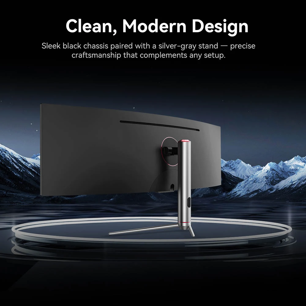 TITAN ARMY C49C1S Gaming Monitor, 49 Inch 1800R Curved Fast VA Screen, 5120×1440 Dual QHD, 240Hz Refresh Rate, 1ms MPRT, HDR400, KVM, PIP/PBP, Game+, FreeSync & G-Sync Compatible, 1*HDMI 2.1, 2*DP 1.4, 1*Type-C, 1*Audio, 75×75mm VESA