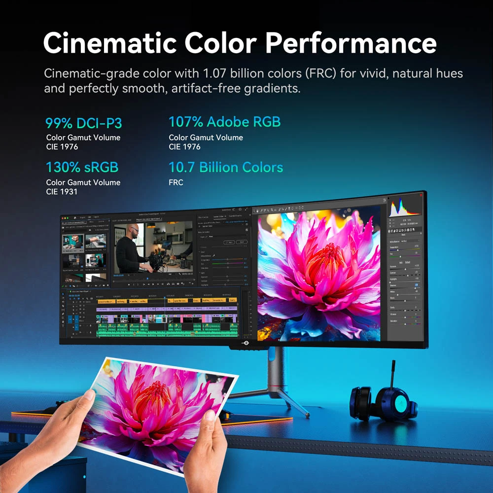 TITAN ARMY C49C1S Gaming Monitor, 49 Inch 1800R Curved Fast VA Screen, 5120×1440 Dual QHD, 240Hz Refresh Rate, 1ms MPRT, HDR400, KVM, PIP/PBP, Game+, FreeSync & G-Sync Compatible, 1*HDMI 2.1, 2*DP 1.4, 1*Type-C, 1*Audio, 75×75mm VESA