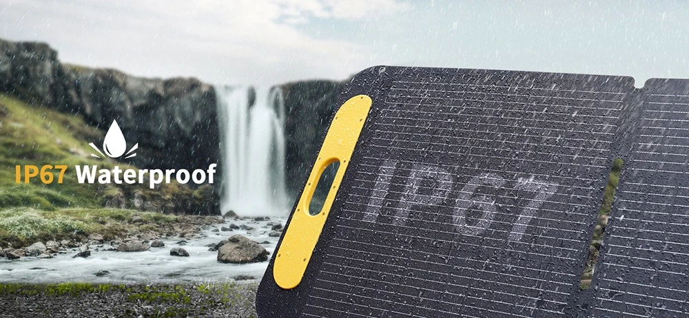 VTOMAN VS200 200W Foldable Solar Panel, 23% High-Efficiency Monocrystalline Cells, IP67 Waterproof ETFE Surface, Adjustable Kickstand, MC4 Connector for Portable Power Stations