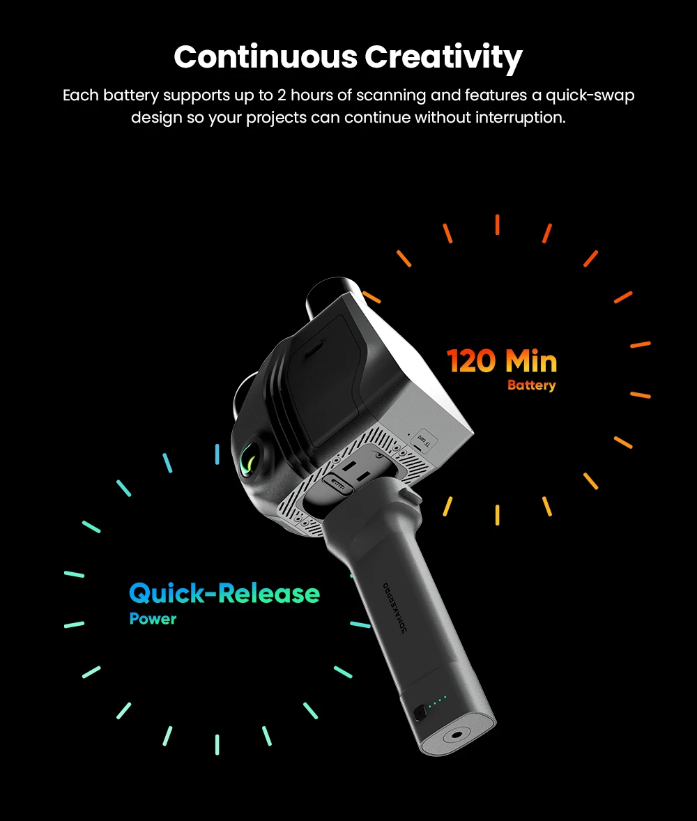3DMakerpro Raven Max RTK LiDAR Scanner, Dual 12MP Cameras, Integrated RTK Positioning, 100m Scan Range, Survey-Grade Mapping, 150,000 Points/s, 360°×40° FOV, Enhanced RGB Point Clouds, 4K True-Color Capture, 32GB Storage, 12000mAh Battery, Wi-Fi 5