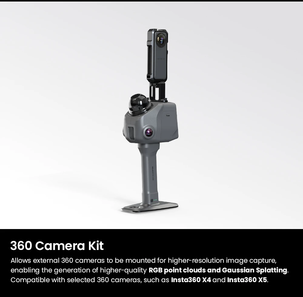 3DMakerpro Raven Max RTK LiDAR Scanner, Dual 12MP Cameras, Integrated RTK Positioning, 100m Scan Range, Survey-Grade Mapping, 150,000 Points/s, 360°×40° FOV, Enhanced RGB Point Clouds, 4K True-Color Capture, 32GB Storage, 12000mAh Battery, Wi-Fi 5
