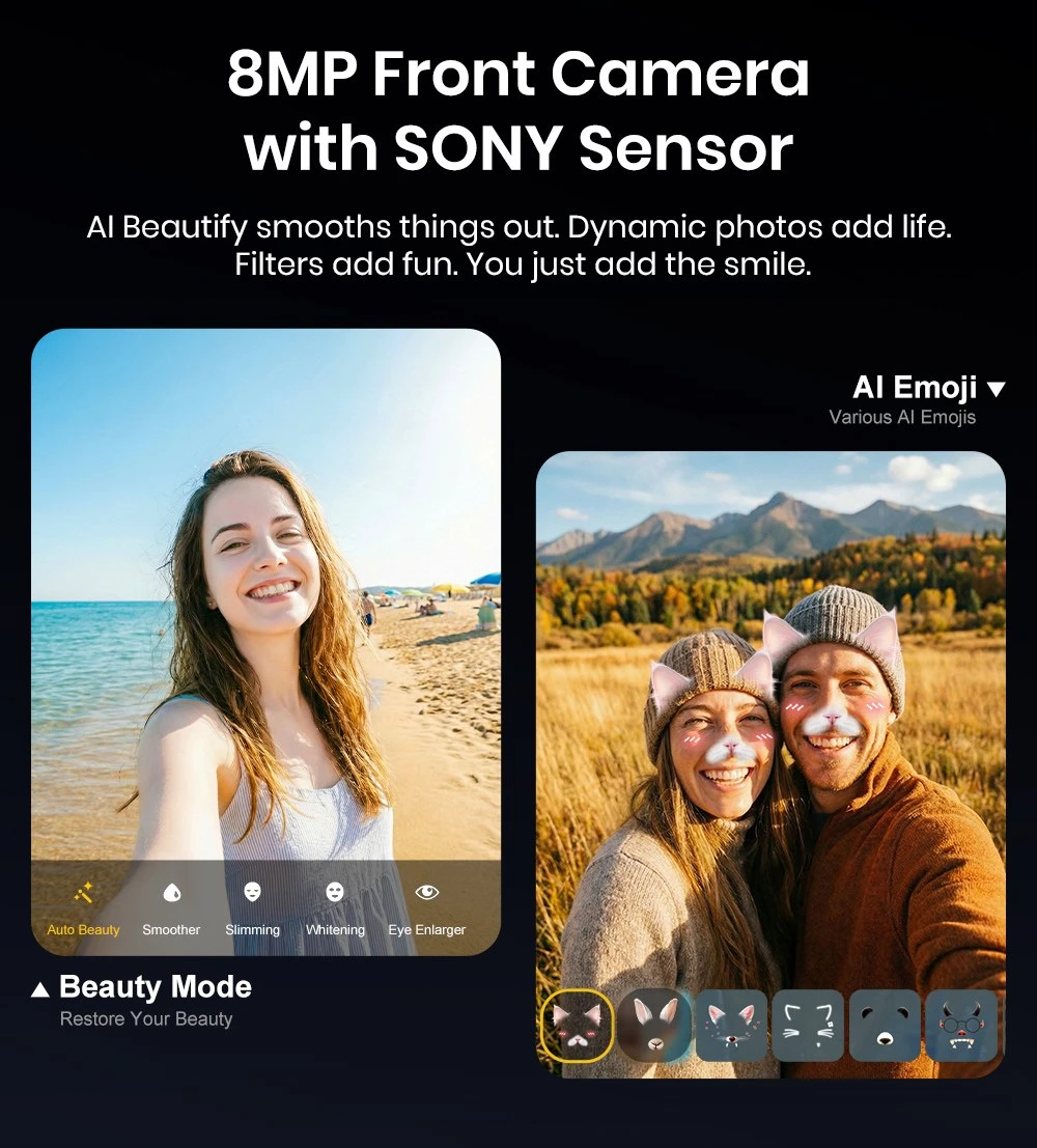 Odolný smartphone FOSSiBOT F106 Plus, 6 GB RAM + 128 GB ROM, baterie 12 000 mAh, duální stereo reproduktory s hlučností 120 dB, 20MP kamera s nočním viděním, 50MP kamera s umělou inteligencí, 6,745