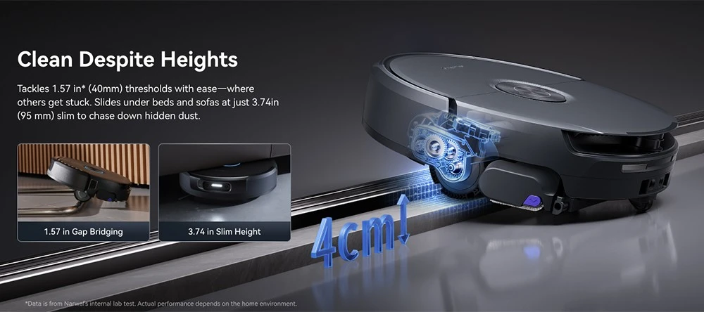Narwal Flow 2 Robot Vacuum & Mop, 31,000Pa Suction, Dual 1080P AI Vision, Hidden LiDAR Navigation, 100°C Hot Water Self-Cleaning, 7000mAh Battery, Zero-Tangle System, 2.4L Auto Dust Collection, 120-Day Maintenance-Free Base Station
