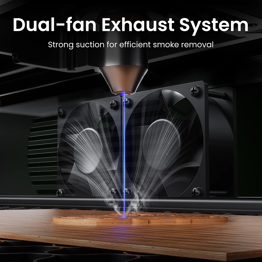 SCULPFUN E1 12W Enclosed Laser Engraver, 400×320mm Working Area, 0.04×0.06mm Laser Spot, 600mm/s Speed, Built-in Camera, CoreXY Motion System, WiFi Connectivity, Class 1 Safety, Air Assist & Honeycomb Panel Included