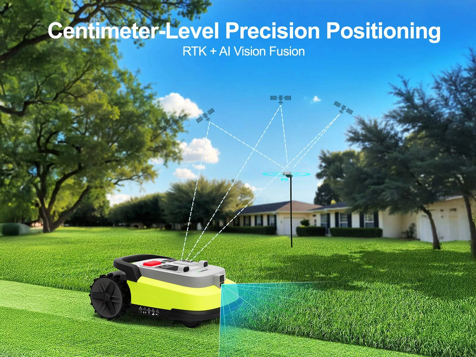 UBHOME M10 robotfűnyíró – RTK + AI Vision navigáció