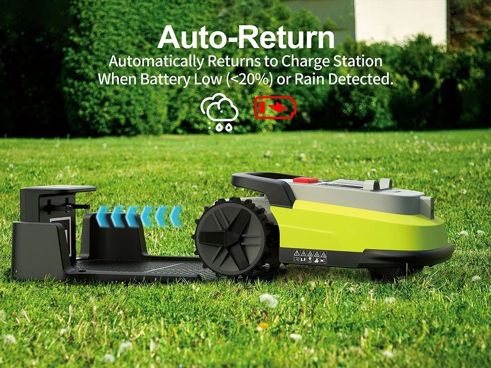 UBHOME M10 Robotic Lawn Mower, RTK + AI Vision Navigation, No Perimeter Wire, 7000㎡ Coverage, Multi-Zone (Up to 15), 55% Slope, Centimeter-Level Mapping, Smart Obstacle Avoidance, 230mm Cutting Width, 5.2Ah Battery, App Control