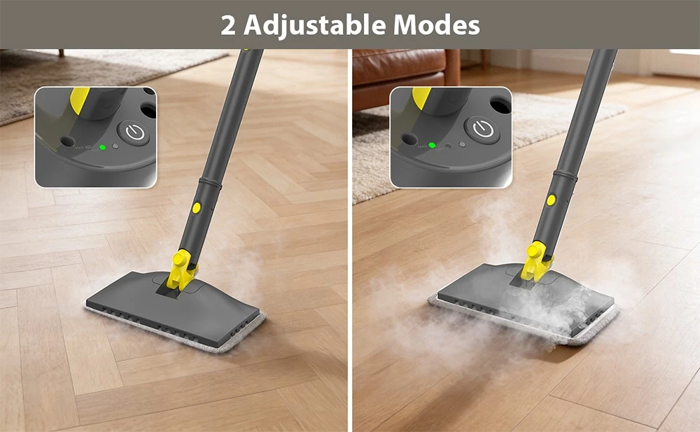 Teendow SC-05 Floor Steam Cleaner, 1300W Power, 15s Fast Heating, 300mL Water Tank, 30-Min Runtime, 2 Adjustable Steam Modes, 7m Power Cord, 180° Swivel Mop Head, 135° Vertical Rotation