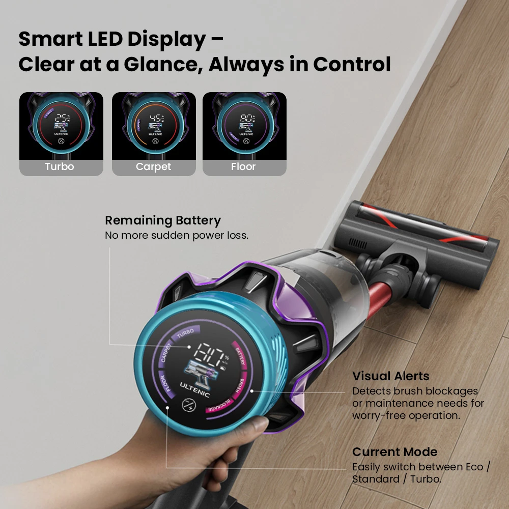 Ultenic U18 PowerPro Cordless porszívó összecsukható csővel