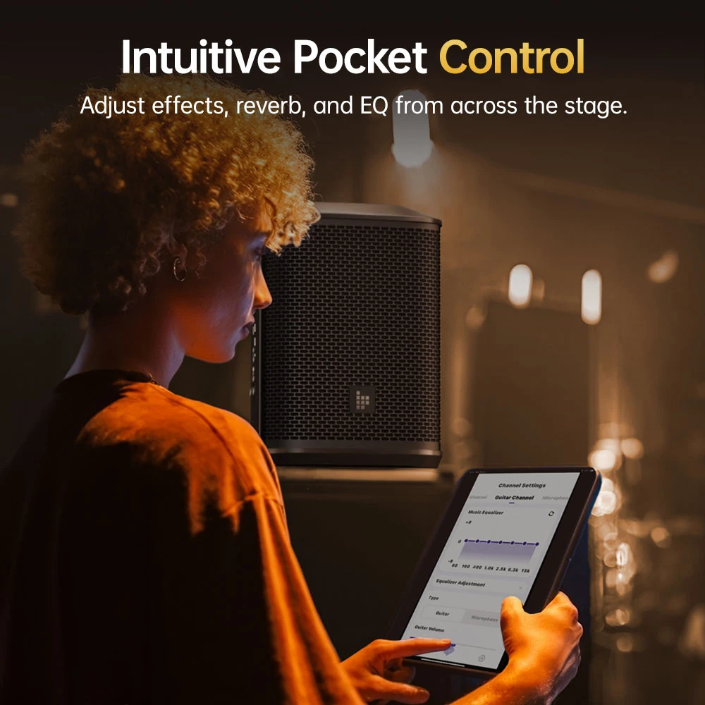 Système de sonorisation portable tout-en-un Tronsmart Hytune S1, puissance de crête de 200 W, basses profondes à 42 Hz, batterie de 13 000 mAh, autonomie de 18 h, table de mixage 3 canaux, Bluetooth 5.0, TWS, contrôle via application