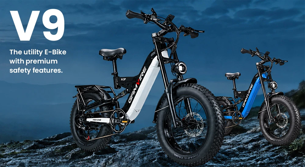 V9 Electric Bike 250W Brushless Motor – Fekete-fehér színben