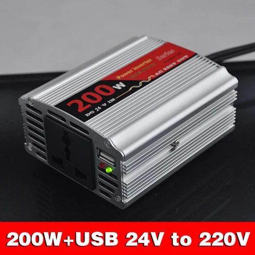 200W DC 24V zu AC 220V KFZ-Wechselrichter USB-Port DY-8103