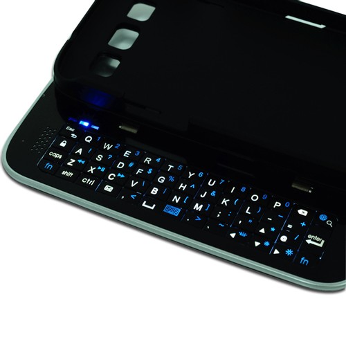 Bluetooth Keyboard Sliding Case for Samsung Galaxy SIII S3 i9300