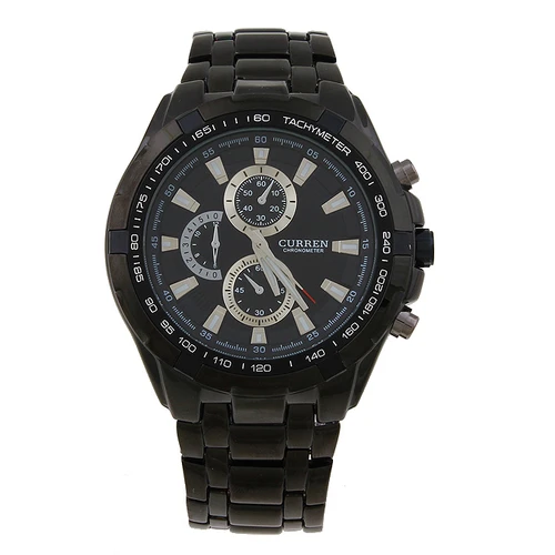 Curren black hot sale watch price