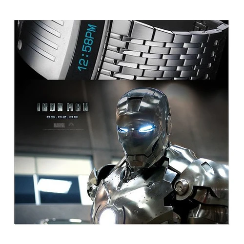 Iron Man Style Men's Creative Concept Robot Digital LED Watch