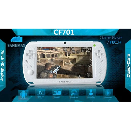 7 Inch TFT game player Quad Core 1.6 GHz RK3188 Game Pad Joystick Android  Console 2G