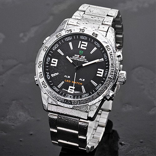 digital analog wrist watch