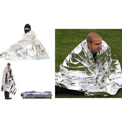 Foldable Aluminum Coating Emergency Rescue Blanket for Outdoors