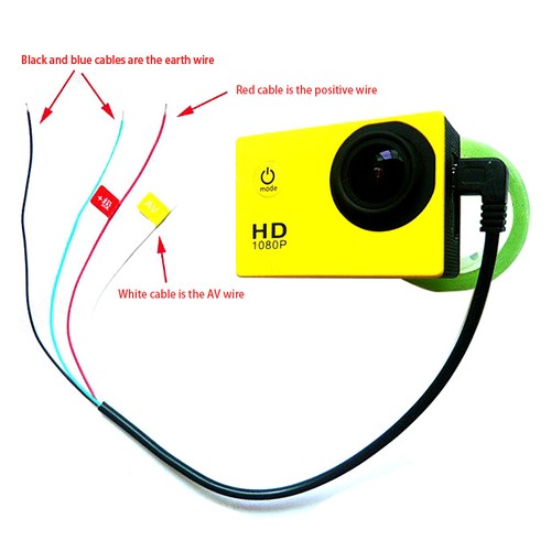 SJ4000 Waterproof Sport Camera USB to AV Output Cable For FPV