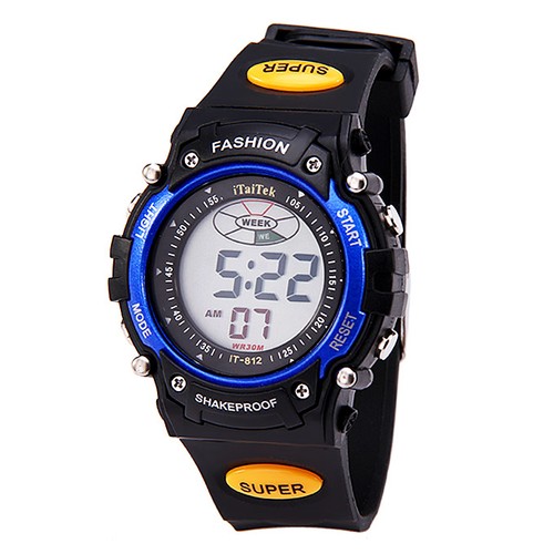 iTaiTek 812 Round Digital Sports Watch with Plastic Strap