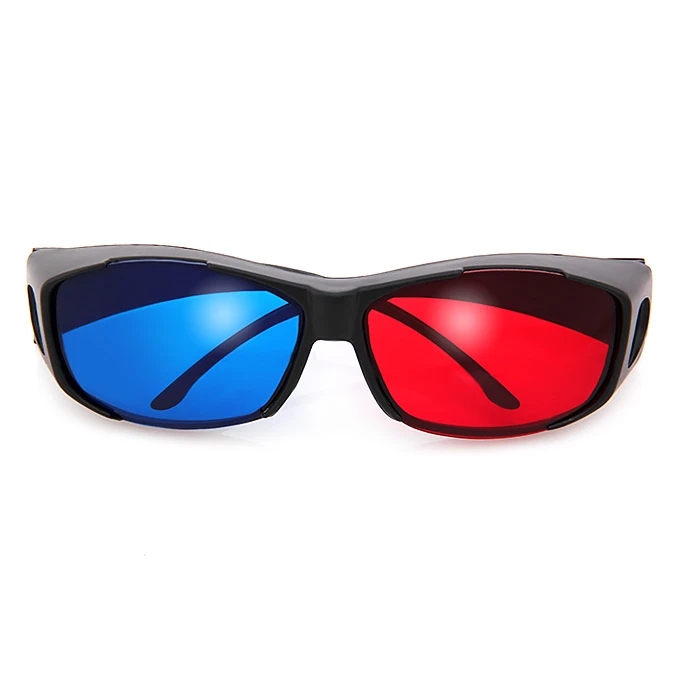 A62 Cool Unisex Anaglyph 3D Glasses with Half Red Half Blue Lens